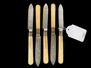 Pantvaror, Knivar, 5st nysilver plastskaft 165mm, i auktion: Pant – Tisdag 22 november 2011