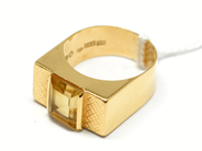 Pantvaror - Klackring, 18K med sten Ø18 6,5g - View 1