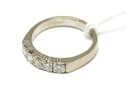 Pantvaror - Ring, 18K vitguld med diamanter 5xca0,08ct Ø161/2 3,9g - View 1