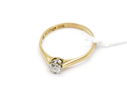 Pantvaror, Ring, med diamant 1xca0,25ct Ø 17¾ 18K 1,9g, i auktion: Pant – Tisdag 22 november 2011