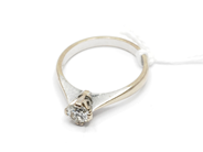 Pantvaror, Ring, vitguld med diamant 1xca0,55ct Ø17½ 18K 3,7g, i auktion: Pant – Tisdag 22 november 2011