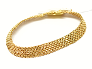 Pantvaror, Armband,  X-länk med säkerhetskedja  18,5cm 18K 13,1g, i auktion: Pant – Tisdag 22 november 2011