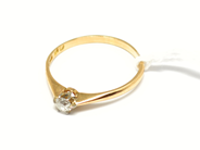 Pantvaror, Ring, med äldre slipad diamant 1xca0,18ct Ø18¾ 18K 1,8g, i auktion: Pant – Tisdag 22 november 2011