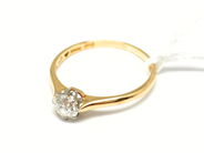 Pantvaror, Ring, med äldre slipad diamant 1xca0,51ct Ø17¾ 18K 2,1g, i auktion: Pant – Tisdag 22 november 2011