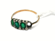 Pantvaror - Ring, en del silver med stenar en sten saknas 18K 1,4g - View 1