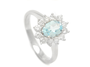 Smycken - CARMOSÉRING, 18K vitguld med oval topas 0,87 ct - View 1