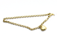 Pantvaror, Armband Ärtlänk med berlock 18K 16cm 2,2g, i auktion: Pant – Tisdag 31 juli 2012
