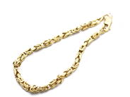 Pantvaror, Armband Kejsarlänk 18K 20cm skadade länkar 14,4g, i auktion: Pant – Tisdag 31 juli 2012