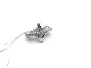 Pantvaror, Lås 18K vitguld med åttkantslipade diamanter 7xca0,01ct 2,9g, i auktion: Pant – Tisdag 31 juli 2012