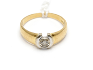 Pantvaror, Ring med diamant ca0,20ct 18K Ø17 1/4 defekt 2,7g, i auktion: Pant – Tisdag 31 juli 2012