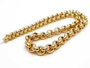 Pantvaror, Halskedja doserad Ärtlänk 18K 43cm 23,6g, i auktion: Pant – Tisdag 31 juli 2012