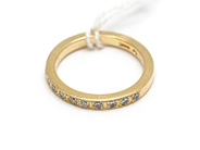 Pantvaror, Ring med diamanter 10xca0,02ct 18K Ø 16 3/4 3,6g, i auktion: Pant – Tisdag 31 juli 2012