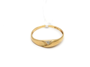 Pantvaror, Ring med diamant 1xca0,01ct 18K Ø17 1,1g, i auktion: Pant – Tisdag 31 juli 2012