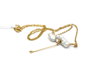 Pantvaror, Collier 18K 41,5cm med pärla 5,2g, i auktion: Pant – Tisdag 31 juli 2012