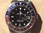 Klockor, ROLEX Oyster perputual GMT -MASTER, 1996, i auktion: Klockor – Lördag 16 januari 1999