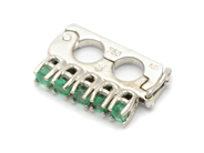 Smycken - PÄRLAVKORTARE 18K vitguld med smaragder, vikt 2,5 g - View 1