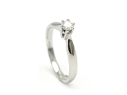 Smycken - ENSTENSRING, 18K vitguld med briljant 0,18 ct - View 1
