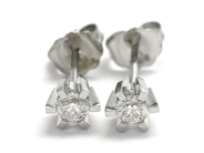 Smycken - ENSTENSÖRHÄNGEN, 18K vitguld med briljanter 0,36 ct - View 1