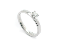 Smycken - ENSTENSRING, 18K vitguld med briljant 0,35 ct - View 1