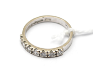 Parti, Ring vitguld 18K 2,9g Ø17 med diamanter 7xca 0,06ct, gravyr, i auktion: Pant – Tisdag 22 oktober 2013