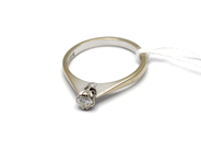 Smycken, Ring 18K vitgukd med diamant ca 0,16ct  Ø17½ 2,7g, i auktion: Pant – Tisdag 5 november 2013