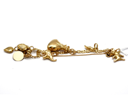 Smycken, Armband Pansar 18K 12,3g 17cm med 8 berlocker, i auktion: Pant – Tisdag 5 november 2013