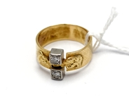 Smycken, Ring 18K 5,9g Ø16¾ med diamanter  2xca0,10ct, i auktion: Pant – Tisdag 5 november 2013