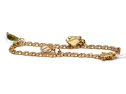 Smycken, Armband 18K Bismarck med berlocker  18cm 7,2g, i auktion: Pant – Tisdag 5 november 2013
