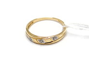 Smycken, Ring 18K 1,9g Ø17¾ med diamanter 3xca.0,01ct, i auktion: Pant – Tisdag 5 november 2013
