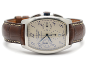 Klockor, Herrur Longines Evidenza automatisk i stål, kronograf, i auktion: Pant – Tisdag 5 november 2013