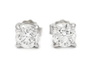 Smycken - ENSTENSÖRHÄNGEN, 18K vitguld - View 2